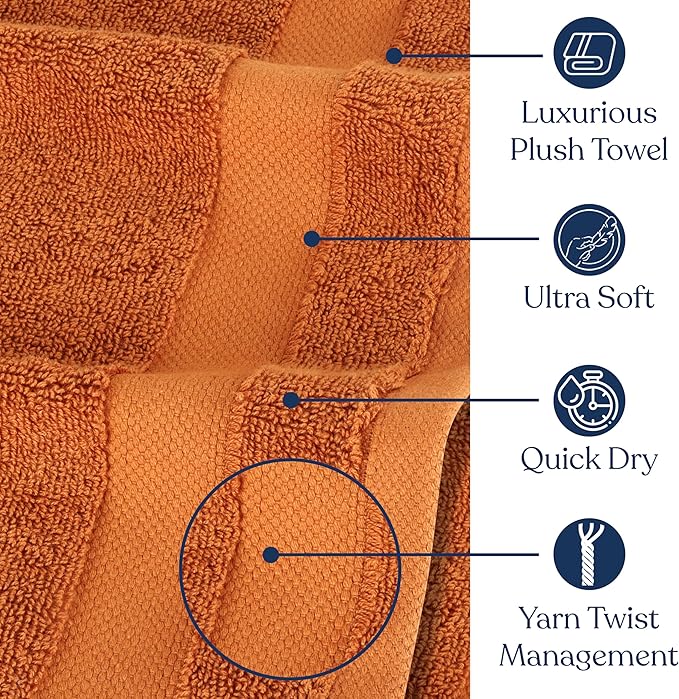 Delara Organic Cotton Luxuriously Plush Bath Sheet | GOTS & Oeko-TEX Certified | Premium Hotel Quality Towels | Feather Touch Technology| 650 GSM Long Staple|Soft, Quick Dry & Ultra-Absorbent 36"x70"