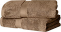 Superior Egyptian Cotton Pile Bath Towel Set of 2, Ultra Soft Luxury Towels, Thick Plush Essentials, Absorbent Heavyweight, Guest Bath, Hotel, Spa, Home Bathroom, Shower Basics, Latte