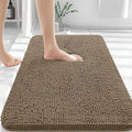 OLANLY Bathroom Rugs 36x24, Extra Soft Absorbent Chenille Bath Rugs, Rubber Backing Quick Dry, Machine Washable Bath Mats for Bathroom Floor, Tub and Shower, Home Decor Accessories, Tan