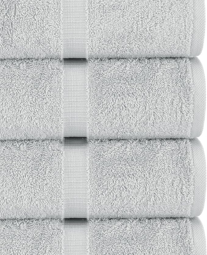 Chakir Turkish Linens, 100% Cotton Premium Quality Turkish Bath Sheets (35''x70'' Large Bath Sheet Towels - Silver Gray)