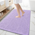 OLANLY Bathroom Rugs 59x35, Extra Soft Absorbent Chenille Bath Rugs, Rubber Backing Quick Dry, Machine Washable Bath Mats for Bathroom Floor, Tub and Shower, Home Decor Accessories, Lavender