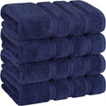 American Soft Linen Luxury Hand Towels for Bathroom, 600 GSM 100% Cotton Turkish 4 Piece Hand Towel Set, 600 GSM Hand Face Towels for Kitchen, Navy Blue Hand Towels