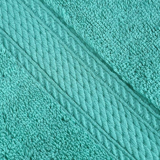 Superior Egyptian Cotton Pile Bath Sheet Set of 2, Ultra Soft Luxury Towels, Thick Plush Essentials, Absorbent Heavyweight, Guest Bath, Hotel, Spa, Home Bathroom, Shower Basics, Turquoise