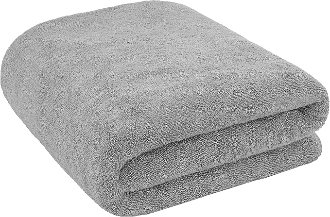 Cotton Paradise 100% Cotton 40x80 Oversized Bath Sheet, Extra Large Turkish Bath Towels for Bathroom, Light Gray Bathsheet