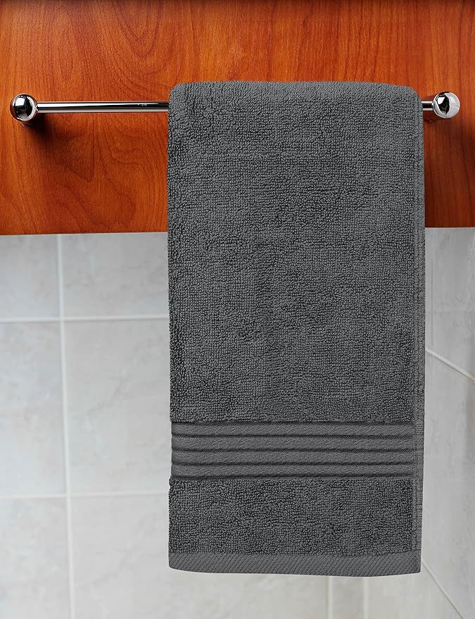 Utopia Towels Luxury Hand Towels Set, (16 x 28 inches) 100% Ring Spun Cotton, Lightweight and Highly Absorbent Towels for Bathroom, Travel, Camp, Hotel, and Spa (Grey) (60 Pack)