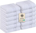 Utopia Towels 12 Pack Premium Wash Cloths Set, 12 by 12 Inches, 100% Cotton Ring Spun, Highly Absorbent and Soft Feel Washcloths for Bathroom, Spa, Gym, and Face, White