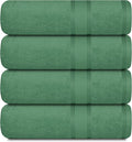 Casa Lino Green Bath Towels Set of 4 (54" x 27") - Large Bathroom Towel Set - 100% Cotton Towels for Bathroom - Highly Absorbent & Quick Dry Bath Towel Multipack - New Apartment Essentials