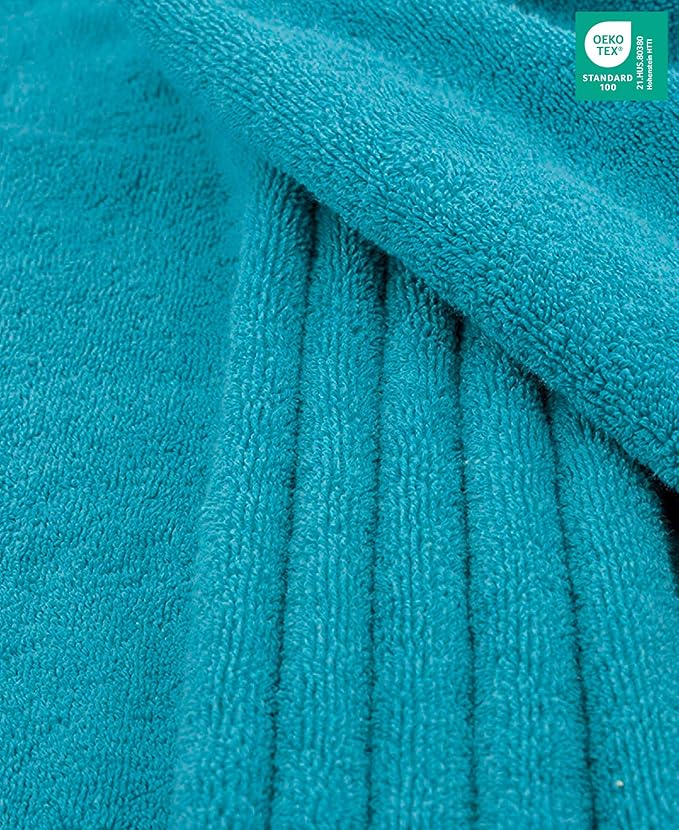 American Soft Linen Oversized Bath Sheet 40x80 Extra Large for Bathroom, 600 GSM 100% Cotton Turkish Jumbo Bathsheet Towels for Adults, Aqua Blue Bath Sheet