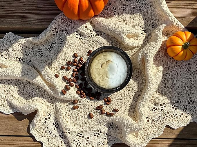100% Grass-Fed Whipped Tallow Balm & Organic Jojoba Oil infused with Organic Madagascar Vanilla Beans/vanilla coffee/pumpkin & clove: face/body moisturizer: dry, mature skin, (PUMPKIN LATTE)