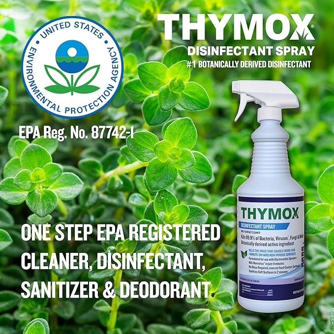 Botanical Disinfectant Spray 32 oz - All Natural Multipurpose Cleaner, Pet Friendly, Hospital Grade Disinfectant, Kitchens, Pet Hospitals, Vet Clinics, Restoration, Lemongrass Fragrance