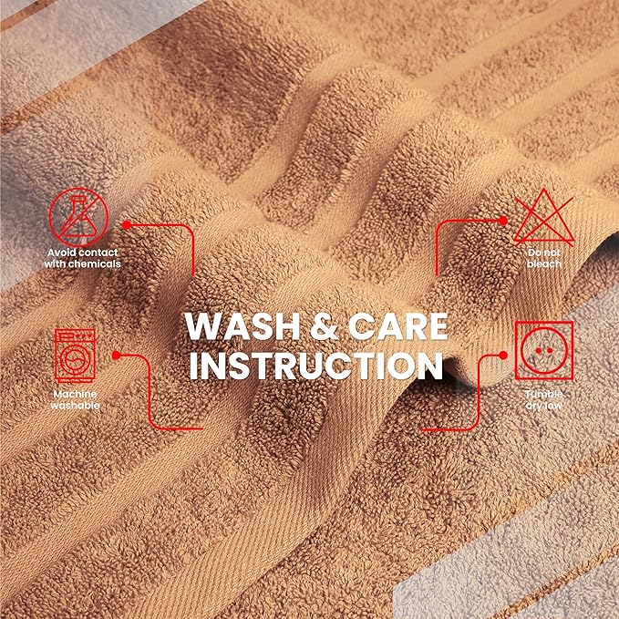 Infinitee Xclusives 100% Cotton Luxury Bath Towels Set of 2 (27x54 Inches) (Cosmic Sand, Bath Towels - Pack 2)