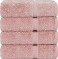 Chakir Turkish Linens | Hotel & Spa Quality 100% Cotton Premium Turkish Towels | Soft & Absorbent (4-Piece Bath Towels, Pink)
