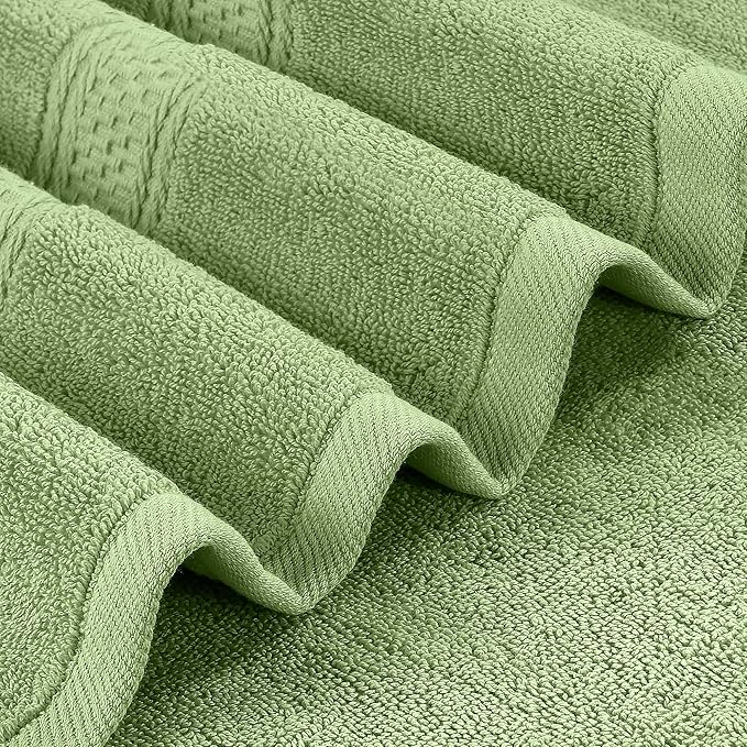 Utopia Towels 4 Pack Premium Bath Towels Set, 27 by 54 Inches, 100% Ring Spun Cotton 600GSM, Lightweight and Highly Absorbent Quick Drying Towels, Perfect for Daily Use, Sage Green