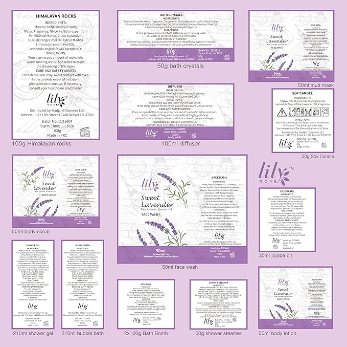 Christmas Gifts Spa Gift Set for Women - 22 Piece Lavender Luxury Bath & Body Basket with Bath Bomb, Lotion & Shower Gel | Bath Gift Set for Birthday Gifts, Mothers Day Gifts