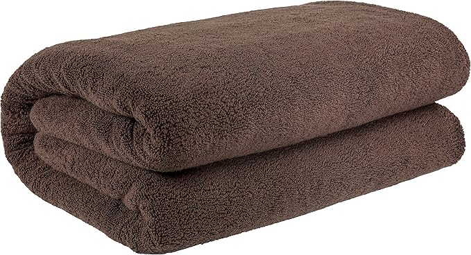 Cotton Paradise 100% Cotton 40x80 Oversized Bath Sheet, Extra Large Turkish Bath Towels for Bathroom, Brown Bathsheet