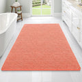 OLANLY Bathroom Rugs 70x46, Extra Soft Absorbent Chenille Bath Rugs, Rubber Backing Quick Dry, Machine Washable Bath Mats for Bathroom Floor, Tub and Shower, Home Decor Accessories, Coral