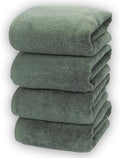 Soleil Fine Goods Luxurious 800 GSM 100% Cotton Bath Towel Set (4-Pack, 27x54) - Heavyweight & Ultra Absorbent, Plush Softness for Bathroom | Hotel & Spa Quality Luxury Towels- Forest