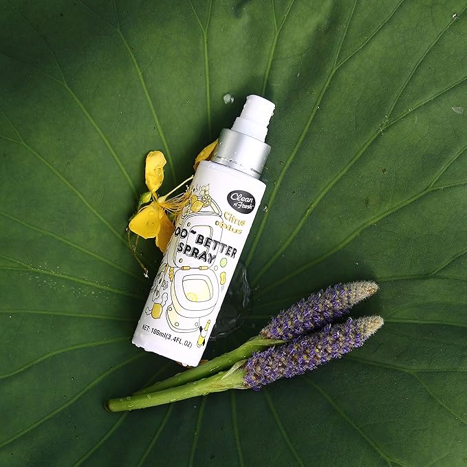 Clean-n-Fresh Toilet Spray, 6.8 Fl.oz Poo Spray | Up to 400+ Uses, 100% Natural Plant Essential Oil Citrus Scent, Bathroom Deodorizer