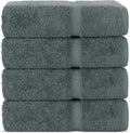 Chakir Turkish Linens | Hotel & Spa Quality 100% Cotton Premium Turkish Towels | Soft & Absorbent (4-Piece Bath Towels, Dark Gray)