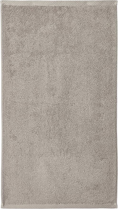 Amazon Basics 100% Cotton Quick-Dry Hand Towel, 8-Pack, Platinum, 28" x 16"