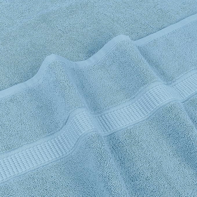 Utopia Towels Luxurious Jumbo Bath Sheet 2 Piece, 600 GSM, 35 by 70 Inches, 100% Ring Spun Cotton, Highly Absorbent and Quick Dry Extra Large Bath Towel, Super Soft Towel, Sky Blue