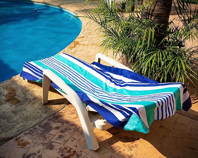 Elite Trend Quick Dry Towel Large 63x31 Inch - Microfiber Beach Towel - Perfect for Beach, Travel, Swimming, Pool, Yoga, Hiking, Camping - Lightweight, Fast Drying, Compact for Adults (Ocean)