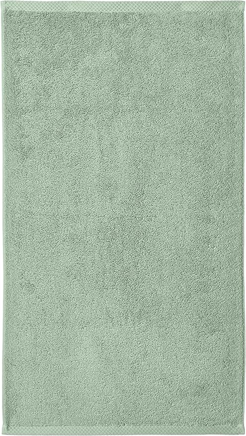 Amazon Basics Quick-Dry Hand Towels - 100% Cotton, 8-Pack, 28 x 16 inches, Seafoam Green