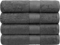 Luxury Oversized Bath Towels | Hotel Quality | Soft & Highly Absorbent |Quick Dry | 650 GSM Bath Sheets| Combed Cotton | Thick & FluffyBathroom Towels | Dark Grey - 4 Pack