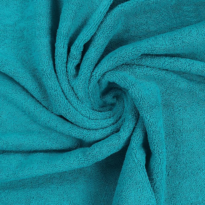 Utopia Towels 8 Piece Luxury Towel Set – Majestic Plush, Super Absorbent & Quicker-to-Dry, Thick 100% Ring Spun Cotton Towels for Bathroom, Spa & Hotel – 2 Bath, 2 Hand, 4 Washcloths,Teal