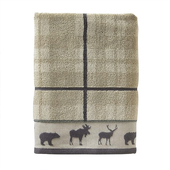 SKL Home Yellowstone Grand Teton Bath Towel, Taupe 50.00" x 27.00"